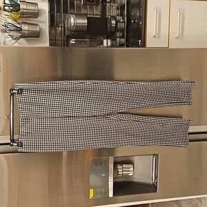 💕SANCTUARY💕 Straight Leg Pants ~ Black & White Hounstooth Print Small S NWOT
